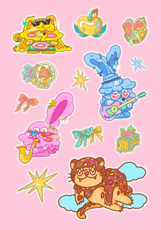 Sticker Pack - Rabbit Pink