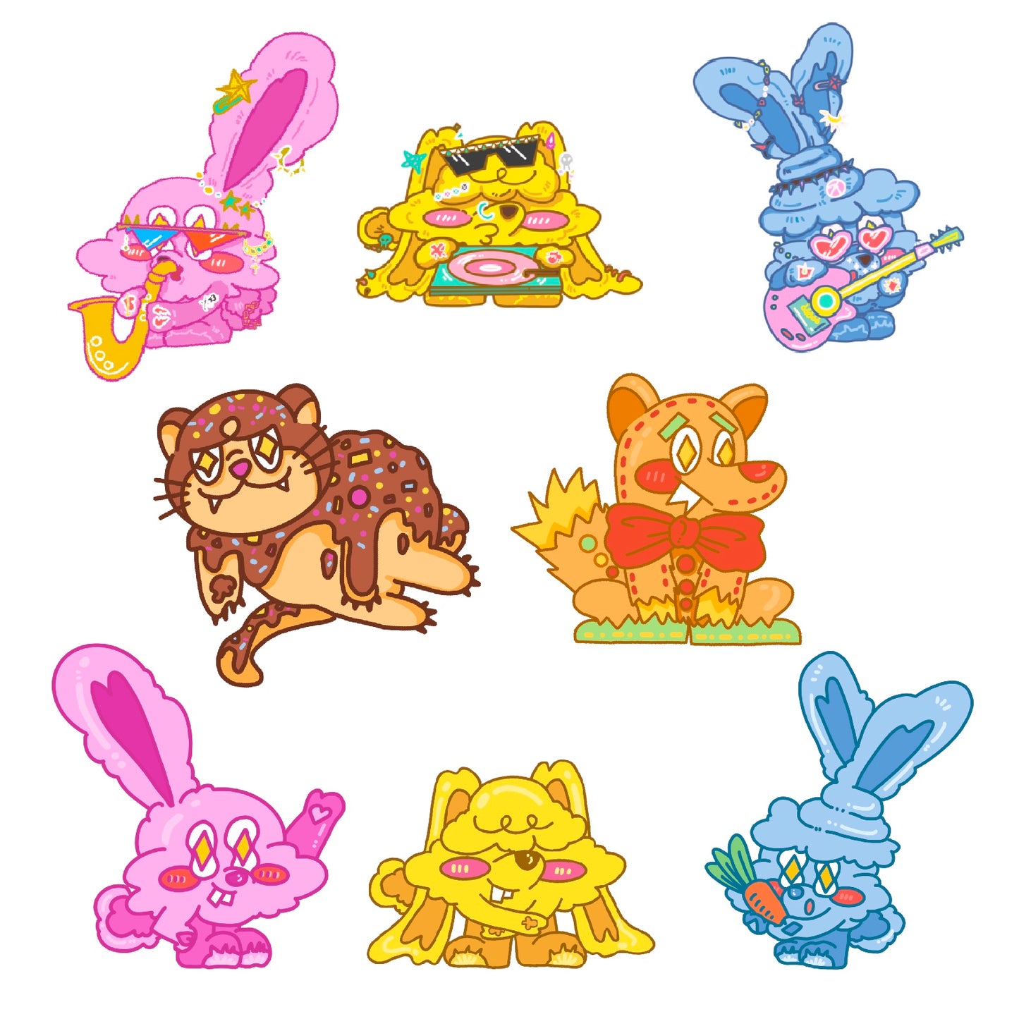 Rabbits Stickers